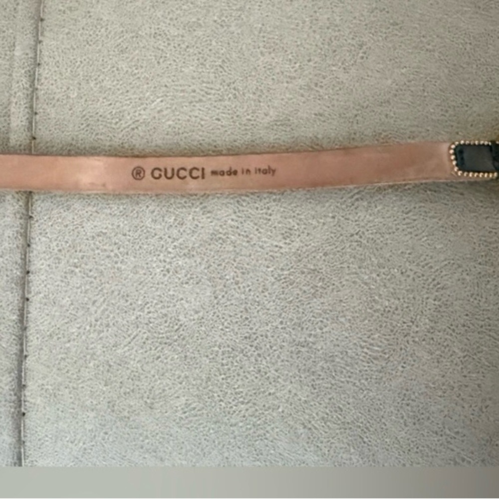 Gucci Calfskin Crystal Embellished Double G Choker Necklace Black - Picture 8 of 13